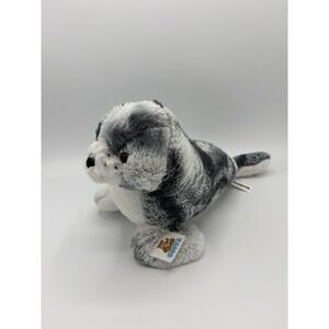 Goffa Plush Seal Sea Lion Gray White Arctic Animal Stuffed Toy 12"